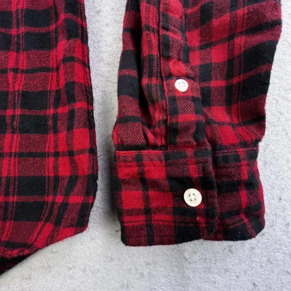 Polo Ralph Lauren Flannel Shirt Men’s XL Red Black Buffalo Plaid Designer Preppy